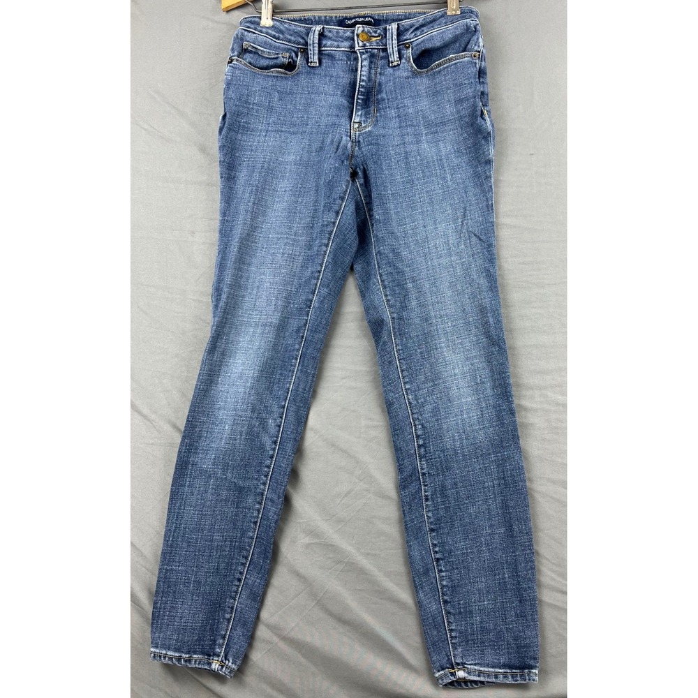 Calvin Klein Jeans Skinny Jeans Womens 4 Blue Medium Wash Stretch Denim Good